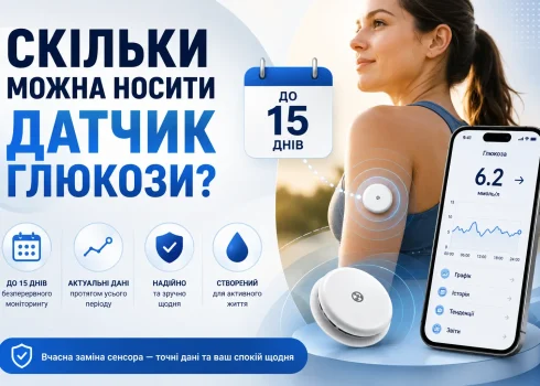 Скільки можна носити датчик глюкози?