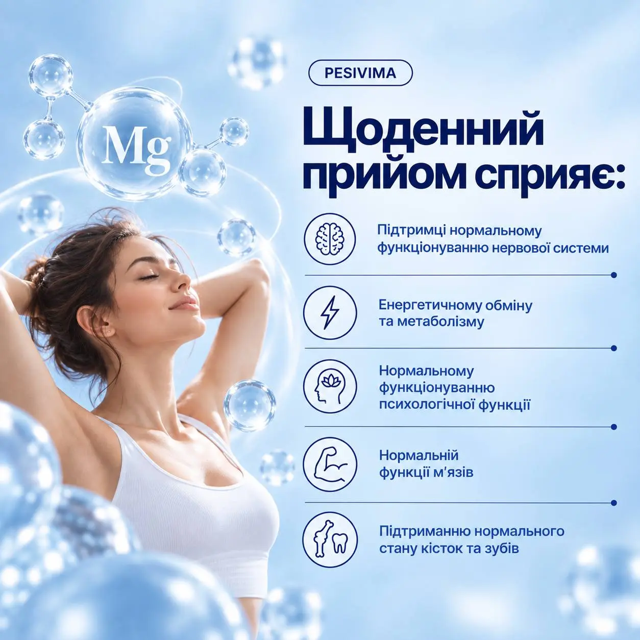 Магній MEGAMAG PESIVIMA — щоденний прийом сприяє